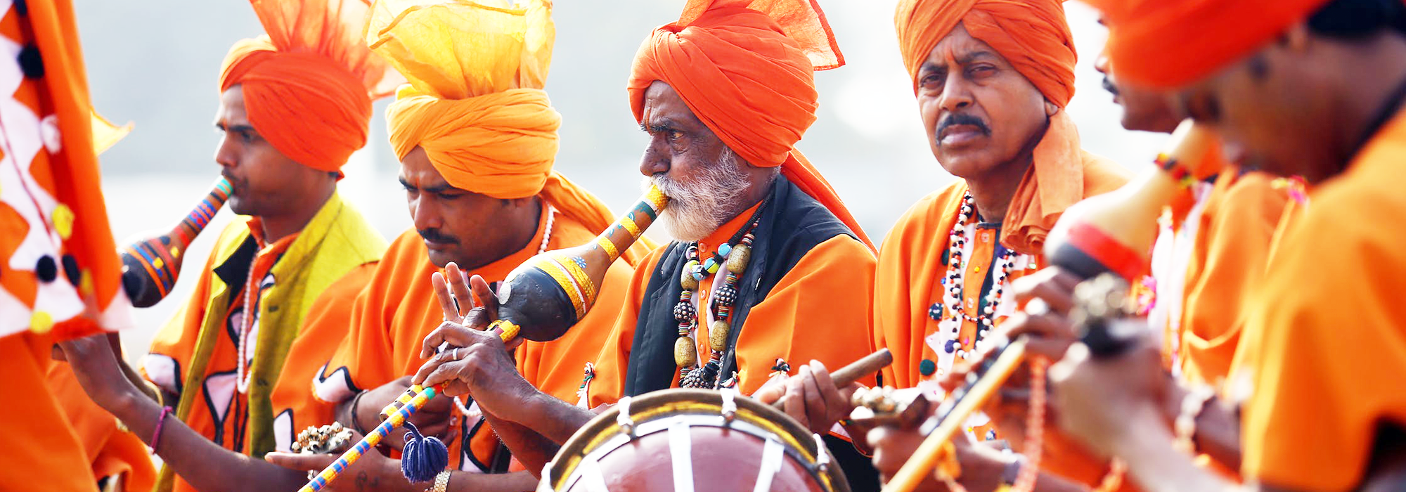 Musicians playing the been, a wind instrument