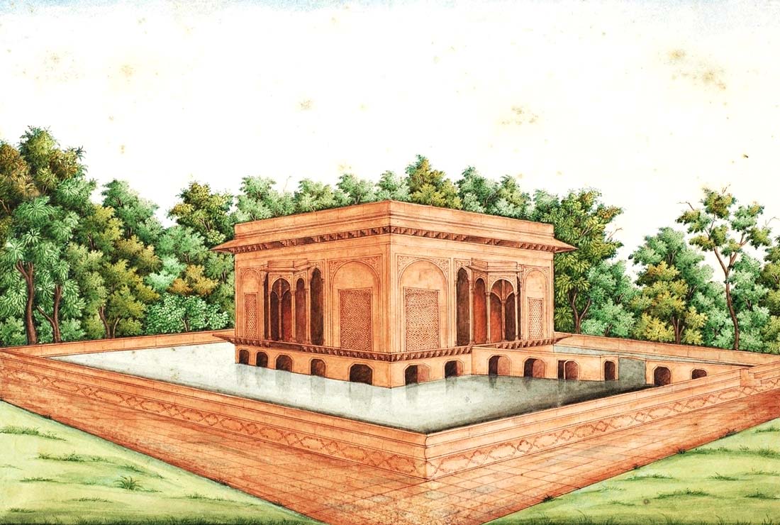 Zafar Mahal. painting by Ghulam Ali. Image Source: Wikimedia Commons