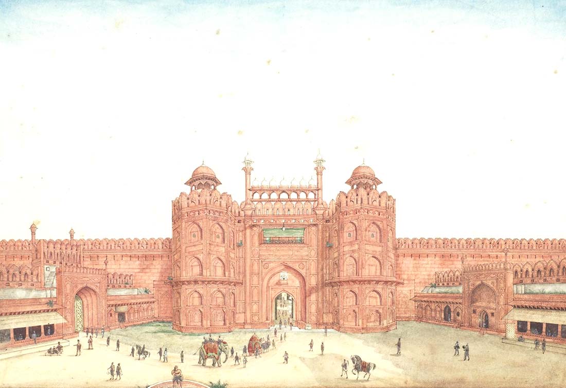 Lahori Gate, painting by Ghulam Ali. Image Source: Wikimedia Commons
