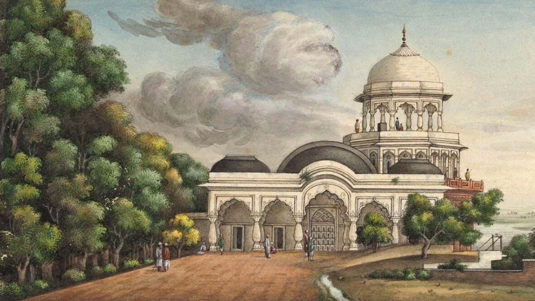 Shah Burj, painting by Ghulam Ali. Image Source: Wikimedia Commons
